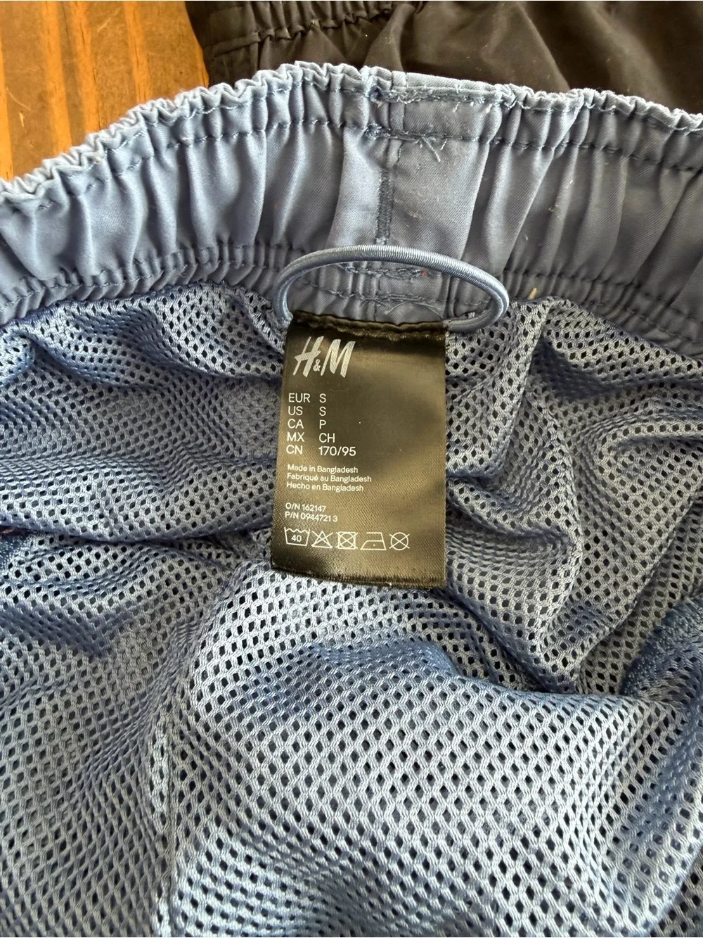 2 pair H&M Light Blue and black Mesh-Lined swim Shorts